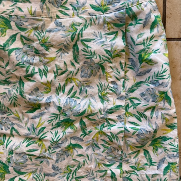 Uniqlo women’s off white floral print Linen Blend Skort size XL - Picture 4 of 7